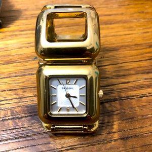 Fossil gold tone watch